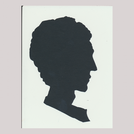 
        Silhouette with man looking right.